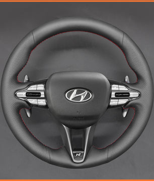 MEWANT Steering Wheel Cover for Hyundai Elantra (N Line) 2021-2024 / Elantra N 2022-2023 / Kona N 2022-2023 / Veloster N 2019-2022