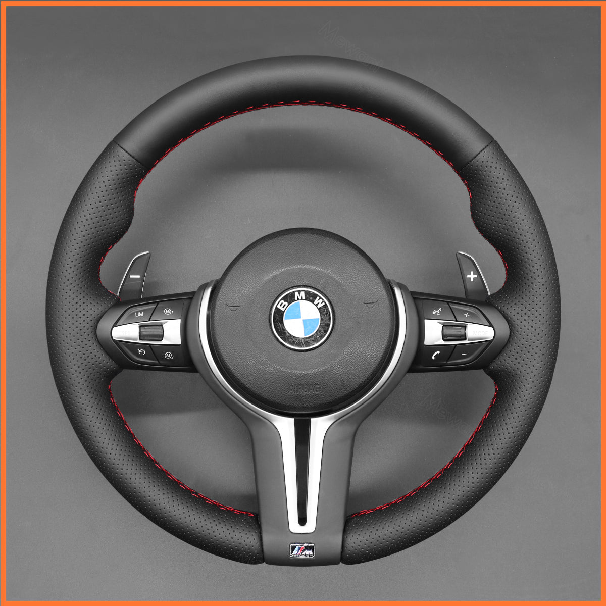 MEWANT steering wheel cover for BMW M2 M3 M4 M5 M6 X5 X6