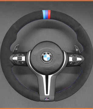 MEWANT steering wheel cover for BMW M2 F87 2016-2021 / M3 F80 M4 F82 F83 2014-2020 / M5 F10 M6 F06 F12 F13 / 2012-2018