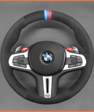 MEWANT Steering Wheel Cover for BMW M2 G87 M3 G80 G81 2021-2024 / M4 G82 G83 2021-2024 / X3 M X3M F97 F98 F95 F96 XM G09 2023-2024