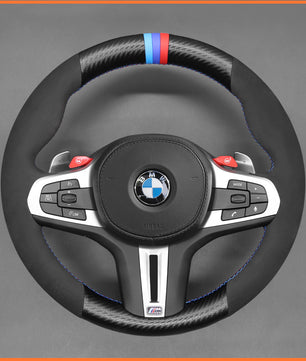 MEWANT Steering Wheel Cover for BMW M2 G87 M3 G80 G81 2021-2024 / M4 G82 G83 2021-2024 / X3 M X3M F97 F98 F95 F96 XM G09 2023-2024