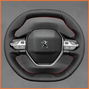 MEWANT Lenkradbezug für Peugeot 208 308 (SW) 2008 3008 508 508 SW5008 Partner Rifter per Hand Nähen Lenkradschoner