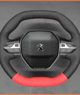 MEWANT Lenkradbezug für Peugeot 208  308 (SW) 2008 2019-2022 /3008 2016-2022 / 508 2018-2022 /5008 2017-2022 / Rifter 2018-2022
