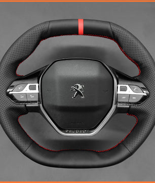 MEWANT Lenkradbezug für Peugeot 208 308 (SW) 2008 3008 508 508 SW5008 Partner Rifter per Hand Nähen Lenkradschoner