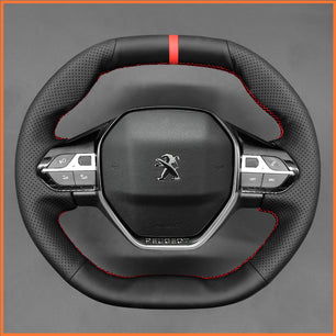 MEWANT Lenkradbezug für Peugeot 208 308 (SW) 2008 3008 508 508 SW5008 Partner Rifter per Hand Nähen Lenkradschoner