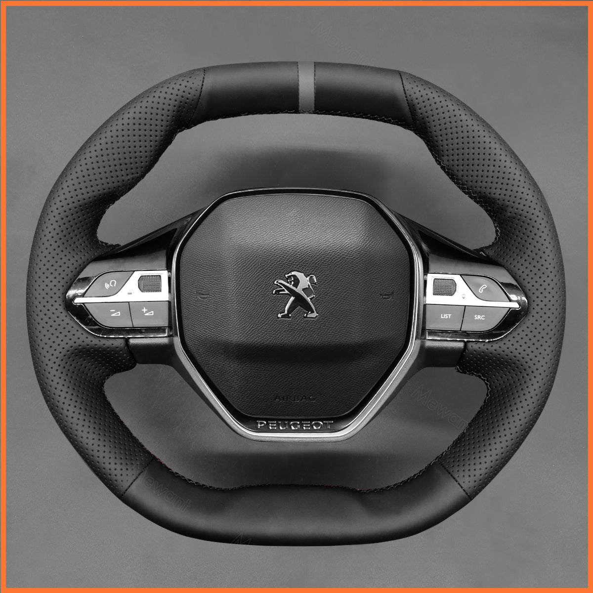 MEWANT Lenkradbezug für Peugeot 208 308 (SW) 2008 3008 508 508 SW5008 Partner Rifter per Hand Nähen Lenkradschoner