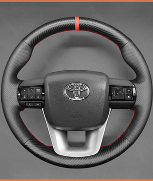 MEWANT Steering Wheel Cover for Toyota Hilux 2015-2024 / Fortuner II 2015-2021 / Land Cruiser 70 Series (J76/J78) 2022-2024