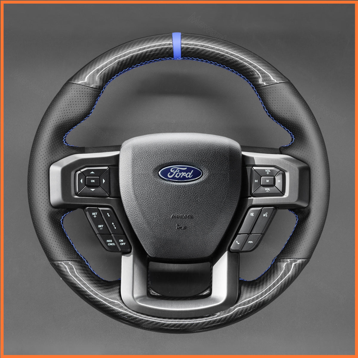MEWANT Steering Wheel Cover for Ford F-150 F150 Raptor 2015-2021