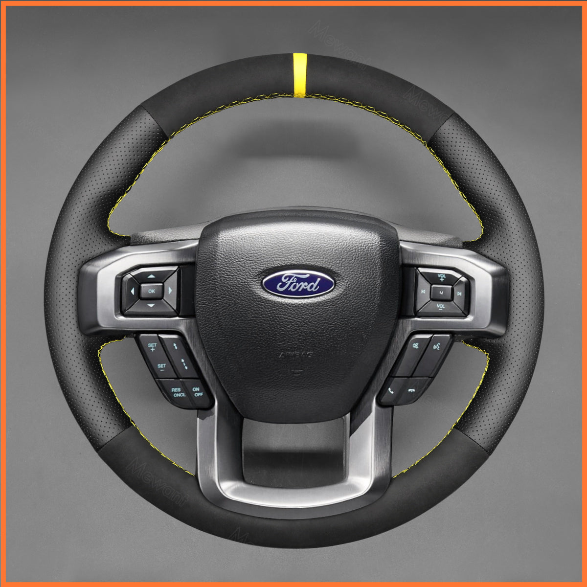 MEWANT Steering Wheel Cover for Ford F-150 F150 2015-2021 / F-250 F250 2017-2023