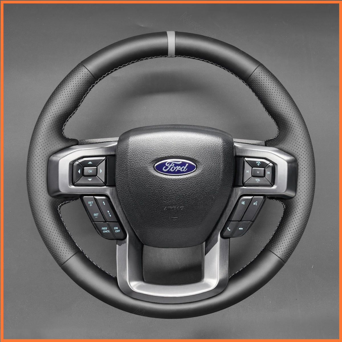 MEWANT Steering Wheel Cover for Ford F-150 F150 2015-2021 / F-250 F250 2017-2023