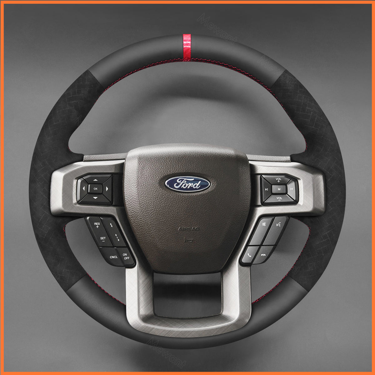 MEWANT Steering Wheel Cover for Ford F-150 F150 2015-2021 / F-250 F250 2017-2023
