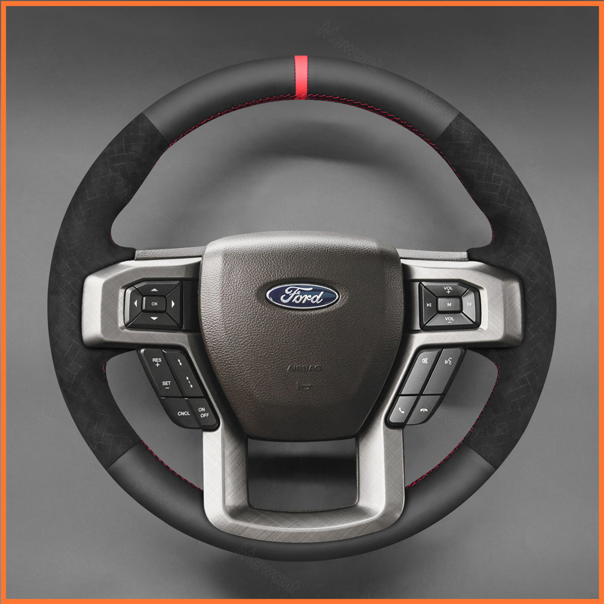 MEWANT Steering Wheel Cover for Ford F-150 F150 2015-2021 / F-250 F250 2017-2023