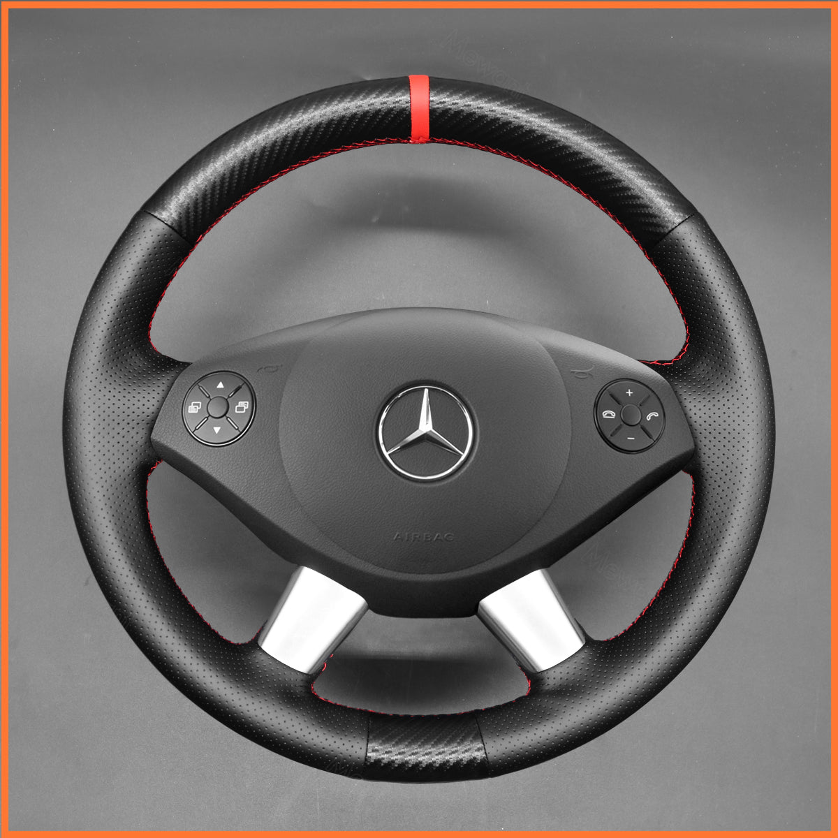 MEWANT steering wheel cover for Benz W639 Viano 2010-2015 / Vito 2010-2015 / Valente 2012-2015