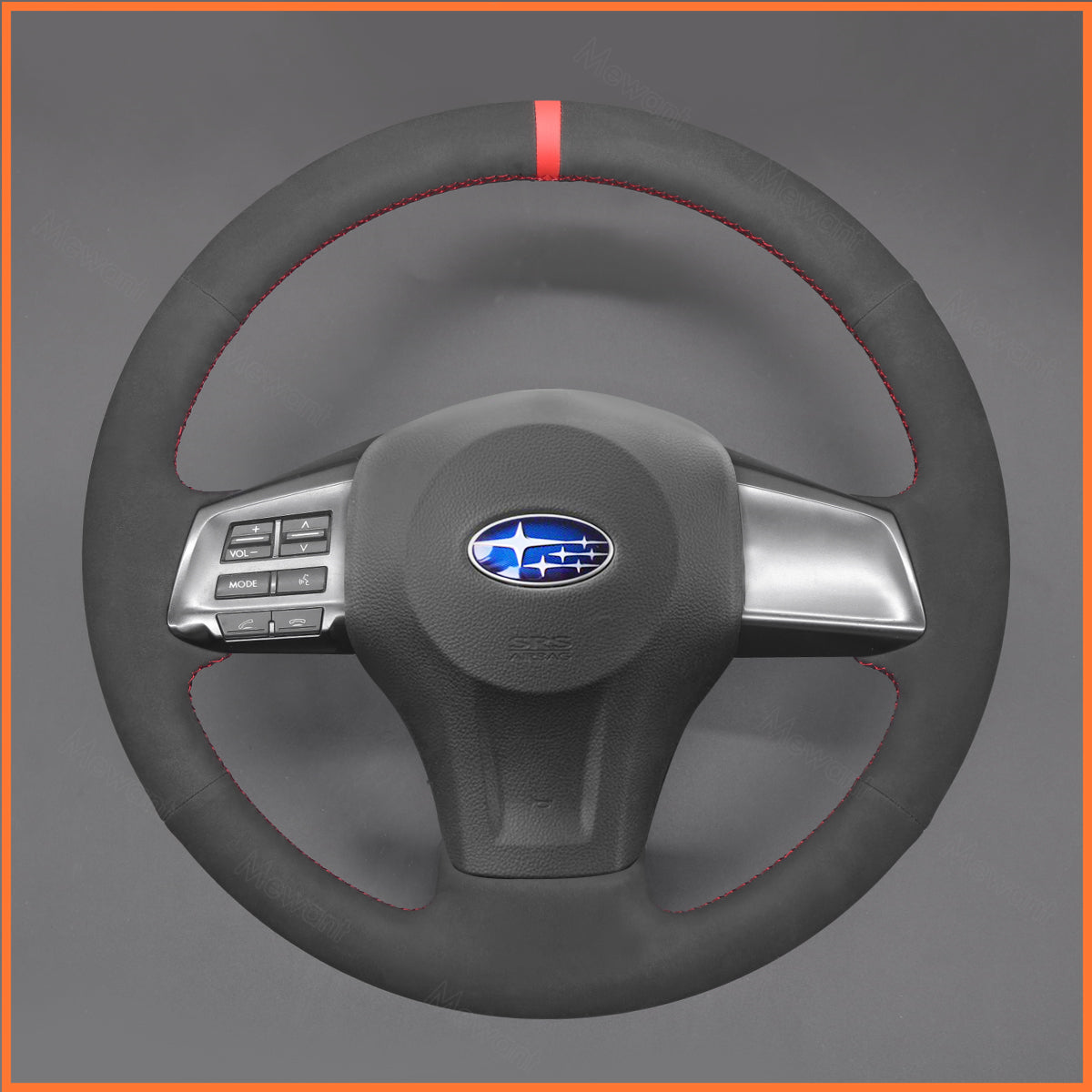 MEWANT Steering Wheel Cover for Subaru Forester Legacy Outback XV (Crosstrek) Impreza Rubber Lenkad