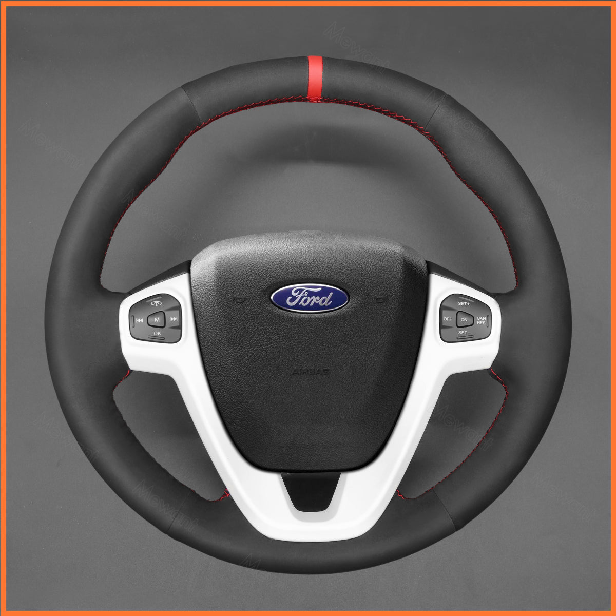 MEWANT Steering Wheel Cover for Ford Fiesta 2011-2019