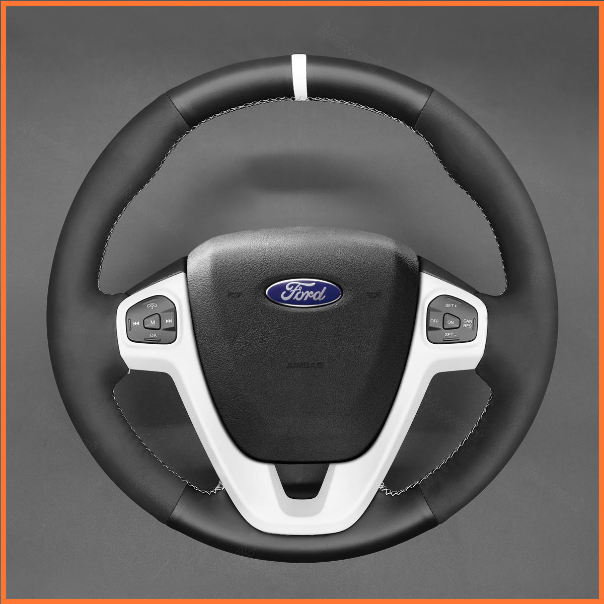 MEWANT Steering Wheel Cover for Ford Fiesta 2011-2019