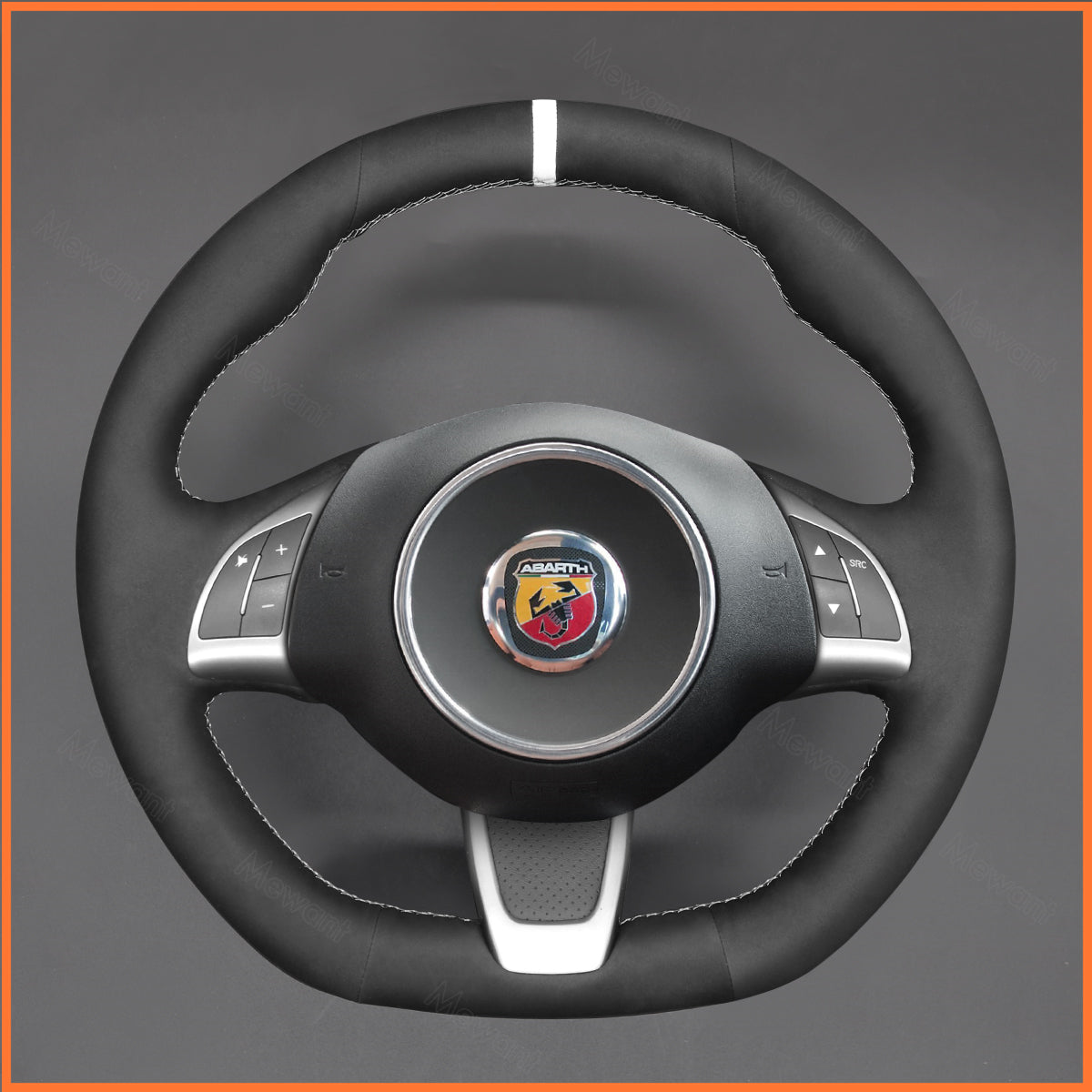 MEWANT steering wheel cover for Fiat Abarth 500 500C 595 595C Fiat 500 (GQ/S) 500C (S)