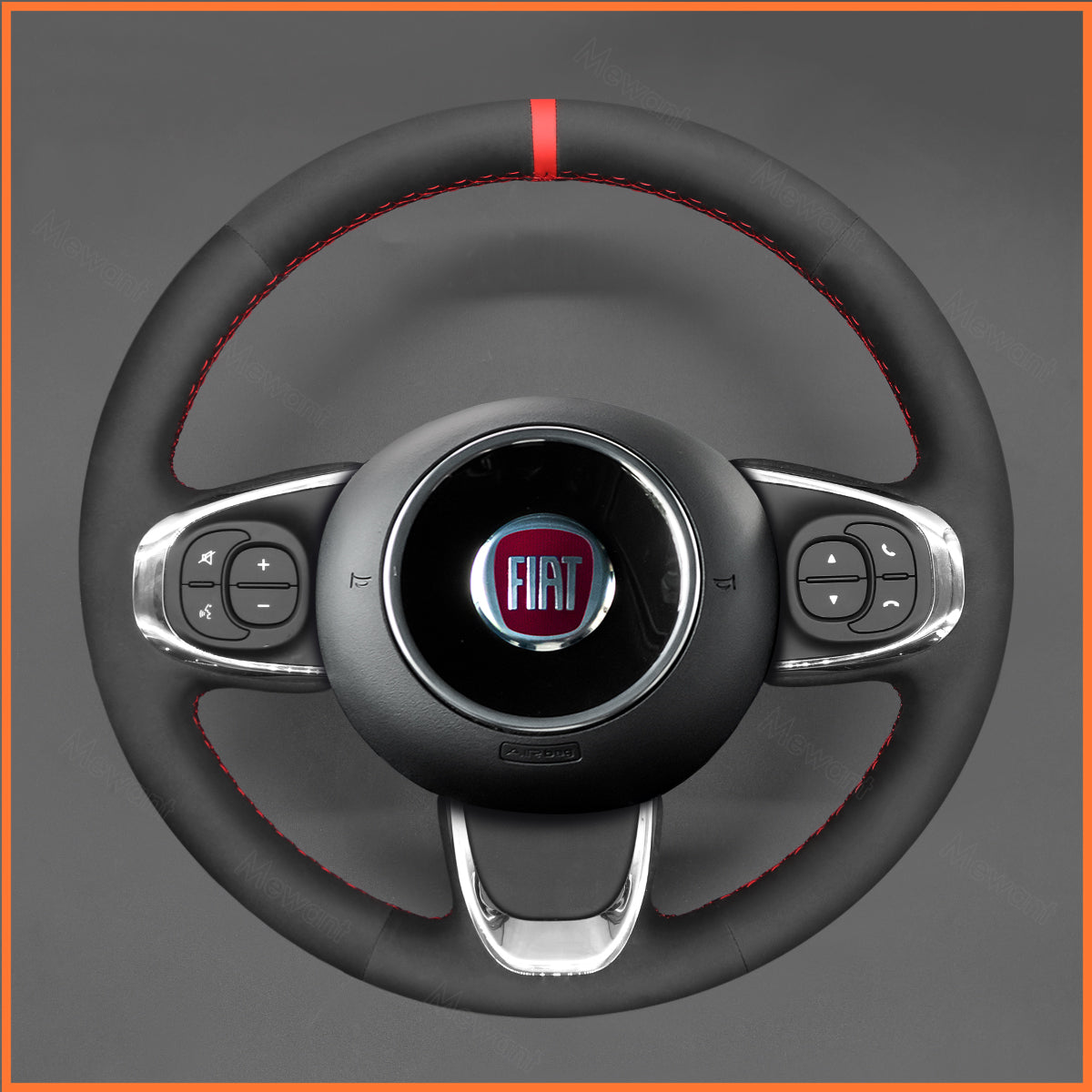 MEWANT steering wheel cover for Fiat 500 2015-2021 / 500C 2016-2021