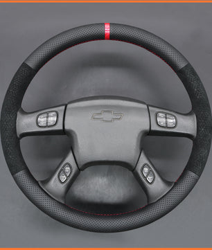 MEWANT Lenkradbezug für Chevrolet (Chevy) Silverado 2003-2007 / Avalanche 2003-2006 / Express 2003-2009 / Suburban 2003-2006 / Tahoe 2003-2006 / TrailBlazer 2001-2006