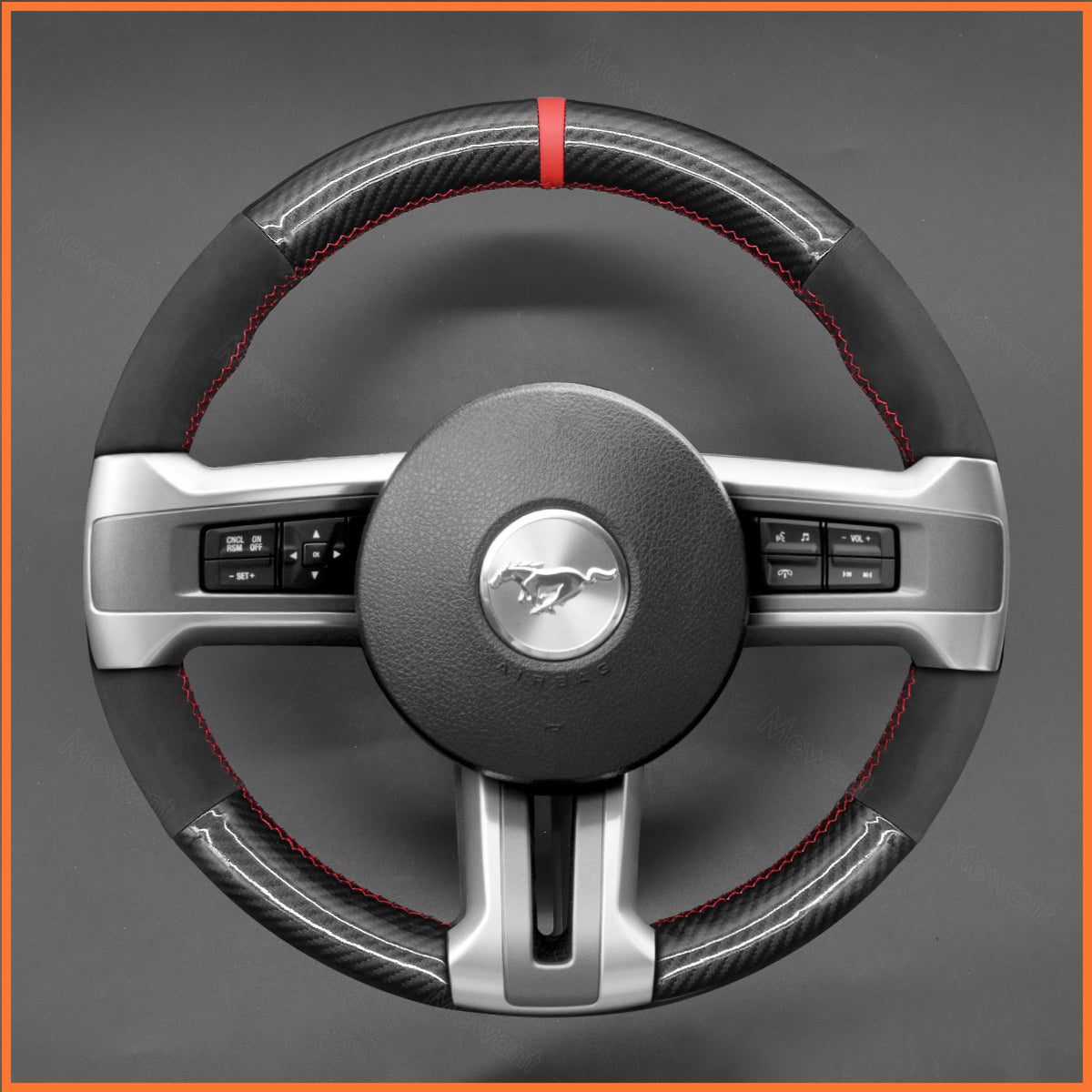 MEWANT Steering Wheel Cover for Ford Mustang 2009-2014