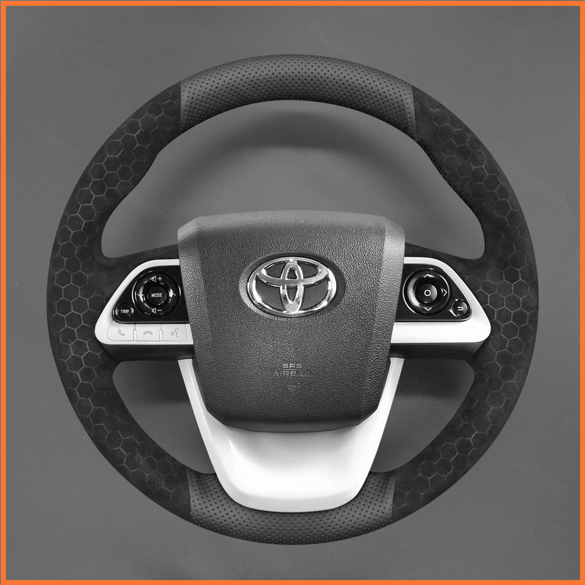 MEWANT Steering Wheel Cover for Toyota Prius IV(XW50) 2015-2023 / Mirai 2016-2019