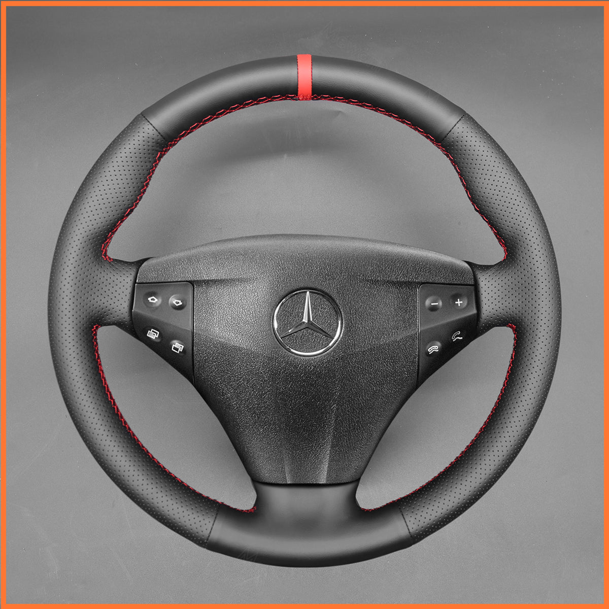 MEWANT Steering Wheel Cover for Mercedes-Benz C-Class W203 Kompressor 2002-2004