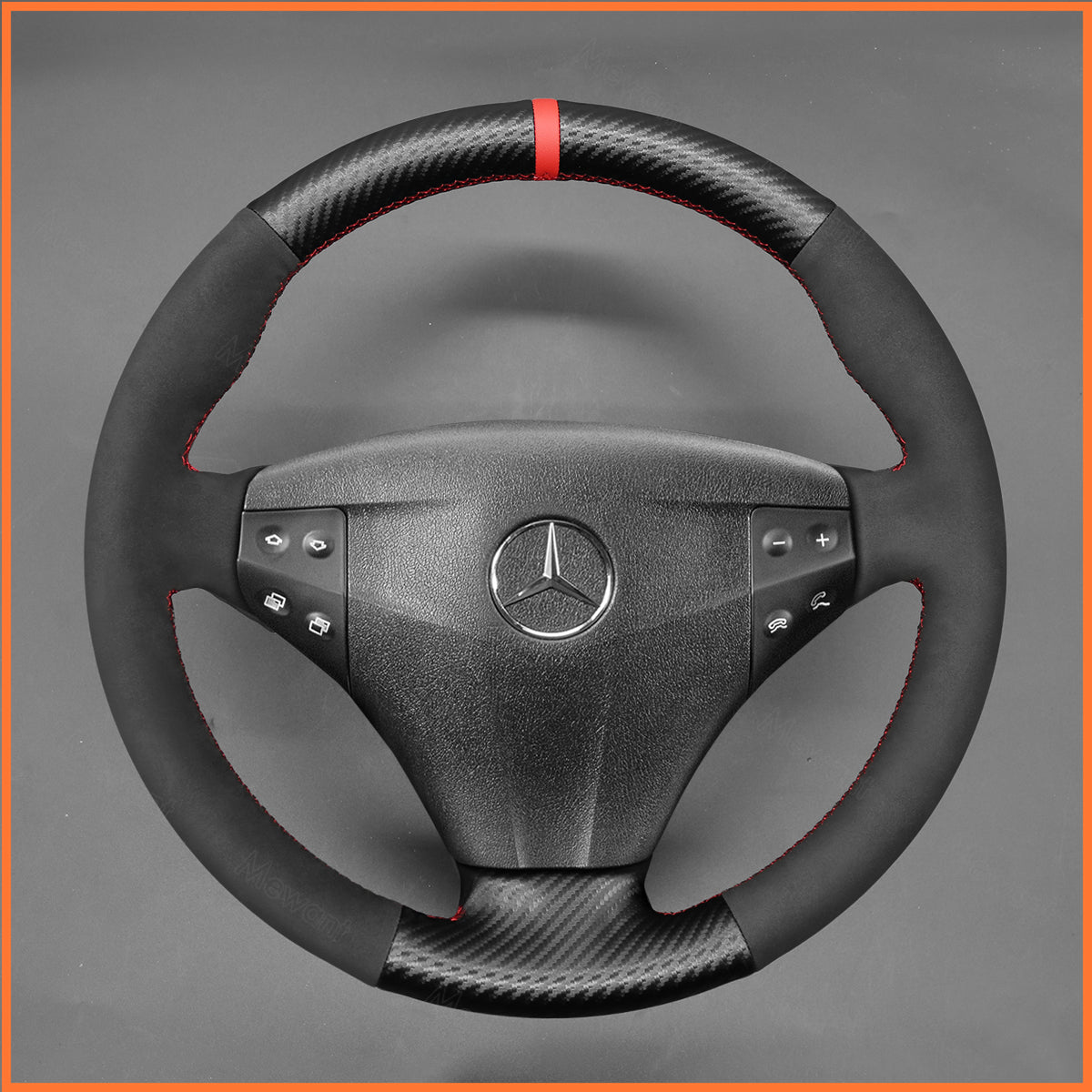 MEWANT Steering Wheel Cover for Mercedes-Benz C-Class W203 Kompressor 2002-2004