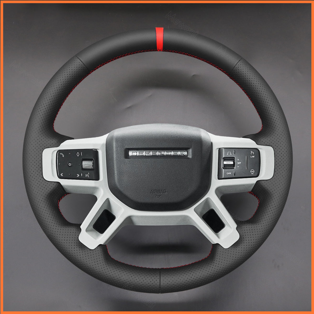 MEWANT Steering Wheel Cover for Land Rover Defender (L663) 2020-2024 / Discovery (Discovery 5) III(L462) 2021-2024