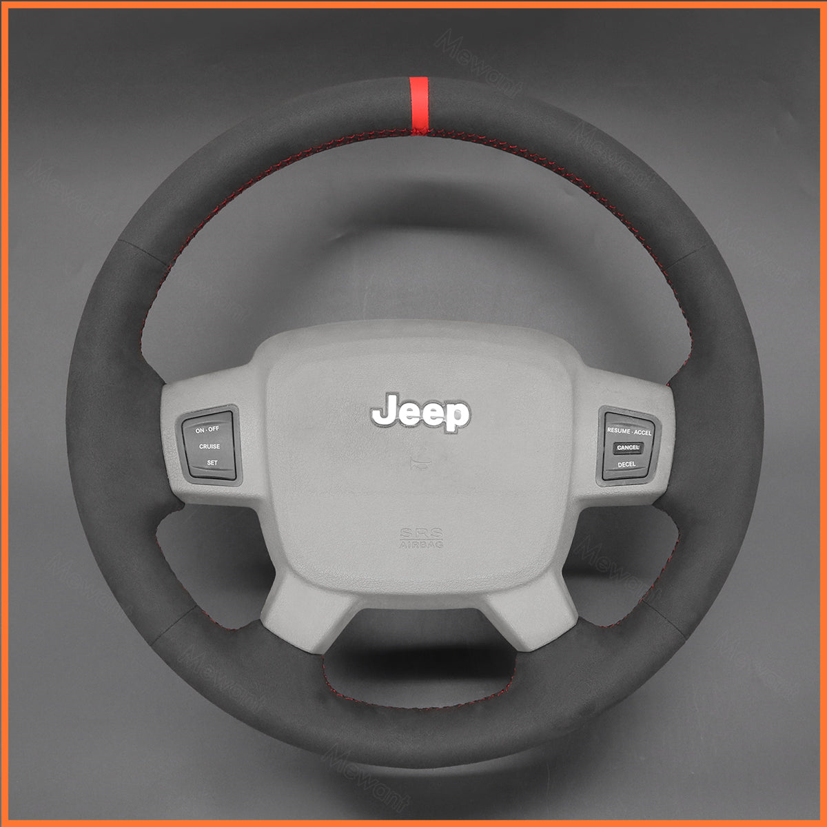 MEWANT steering wheel cover for Jeep Commander (XK) 2006-2007 / Grand Cherokee III(WK) 2005-2008