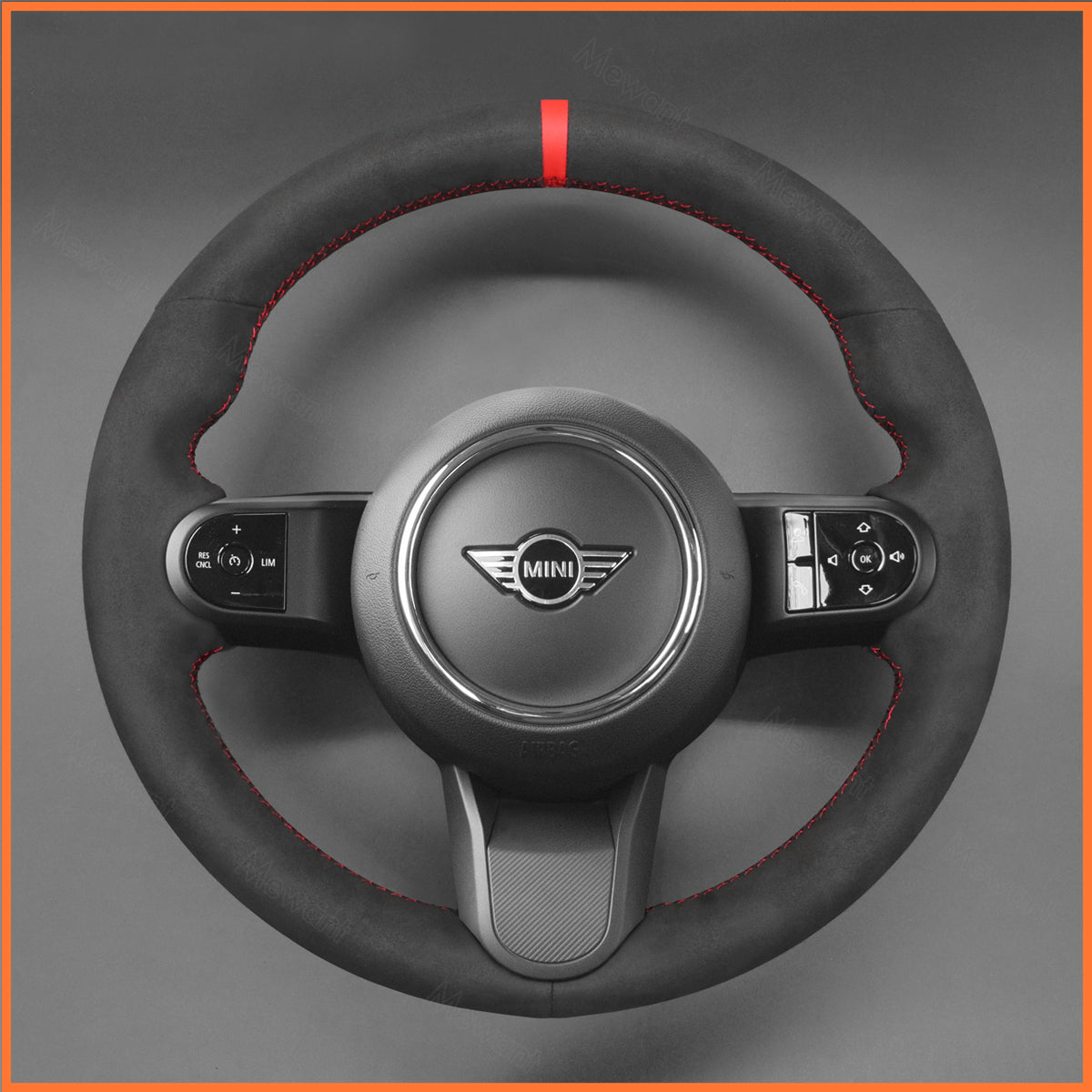 MEWANT Lenkradbezug für Mini Clubman (F54) 2021-2024 / Convertible (Cabrio) F57 2021-2024 / Countryman (F60) 2021-2024 / Hatchback (F55/F56) 2021-2024