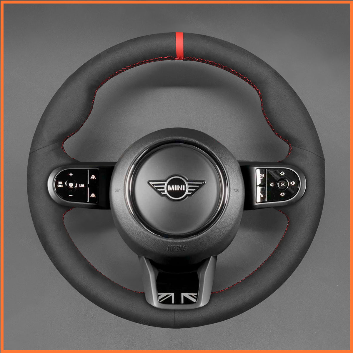 MEWANT Lenkradbezug für Mini Clubman (F54) 2021-2024 / Convertible (Cabrio) F57 2021-2024 / Countryman (F60) 2021-2024 / Hatchback (F55/F56) 2021-2024