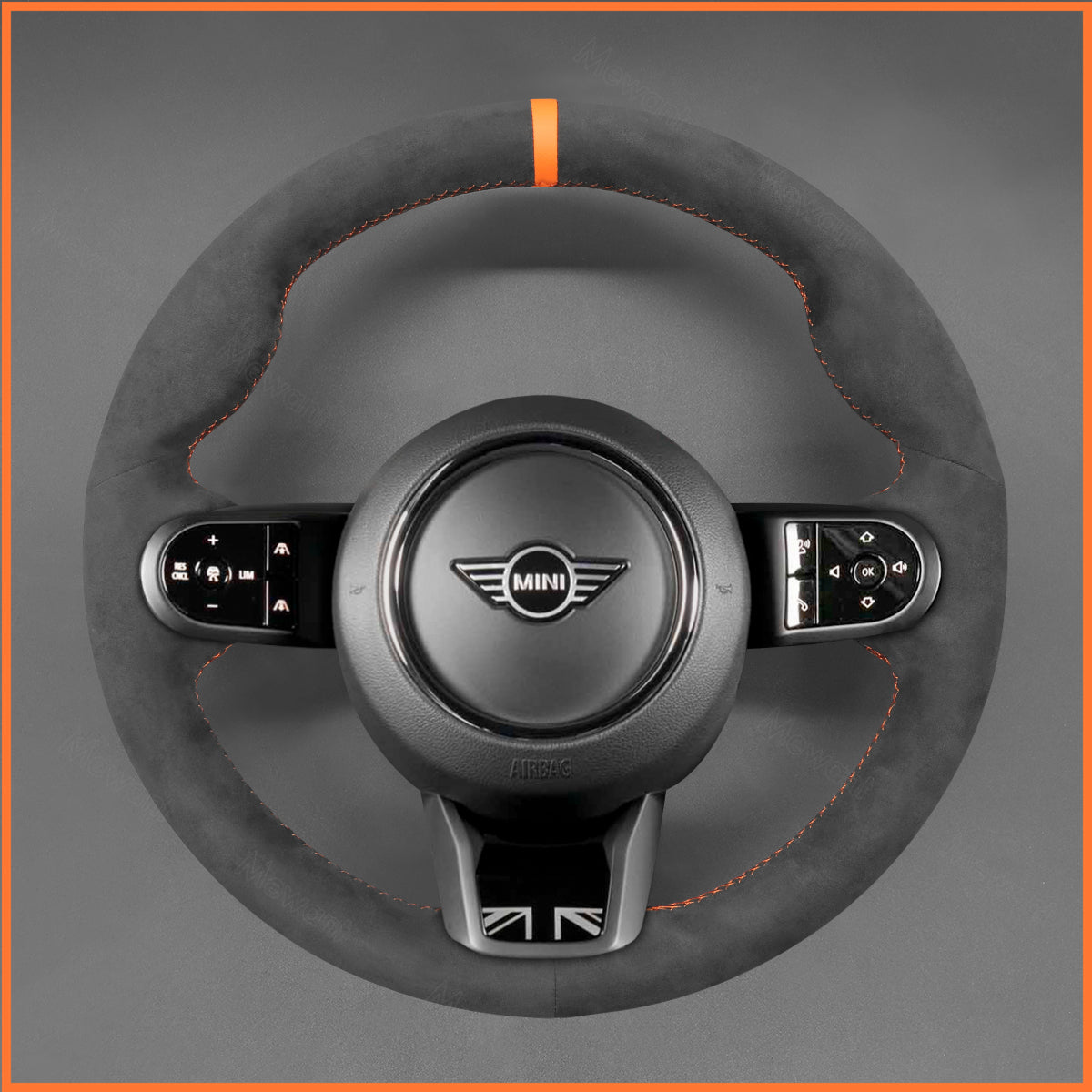 MEWANT Lenkradbezug für Mini Clubman (F54) 2021-2024 / Convertible (Cabrio) F57 2021-2024 / Countryman (F60) 2021-2024 / Hatchback (F55/F56) 2021-2024