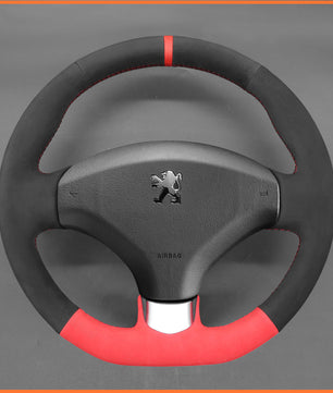 MEWANT Lenkradbezug für Peugeot 308 2007-2013 / 308 CC 2009-2015 / 308 SW 2008-2014 / RCZ 2010-2015 / 3008 2009-2016 / 5008 2009-2017