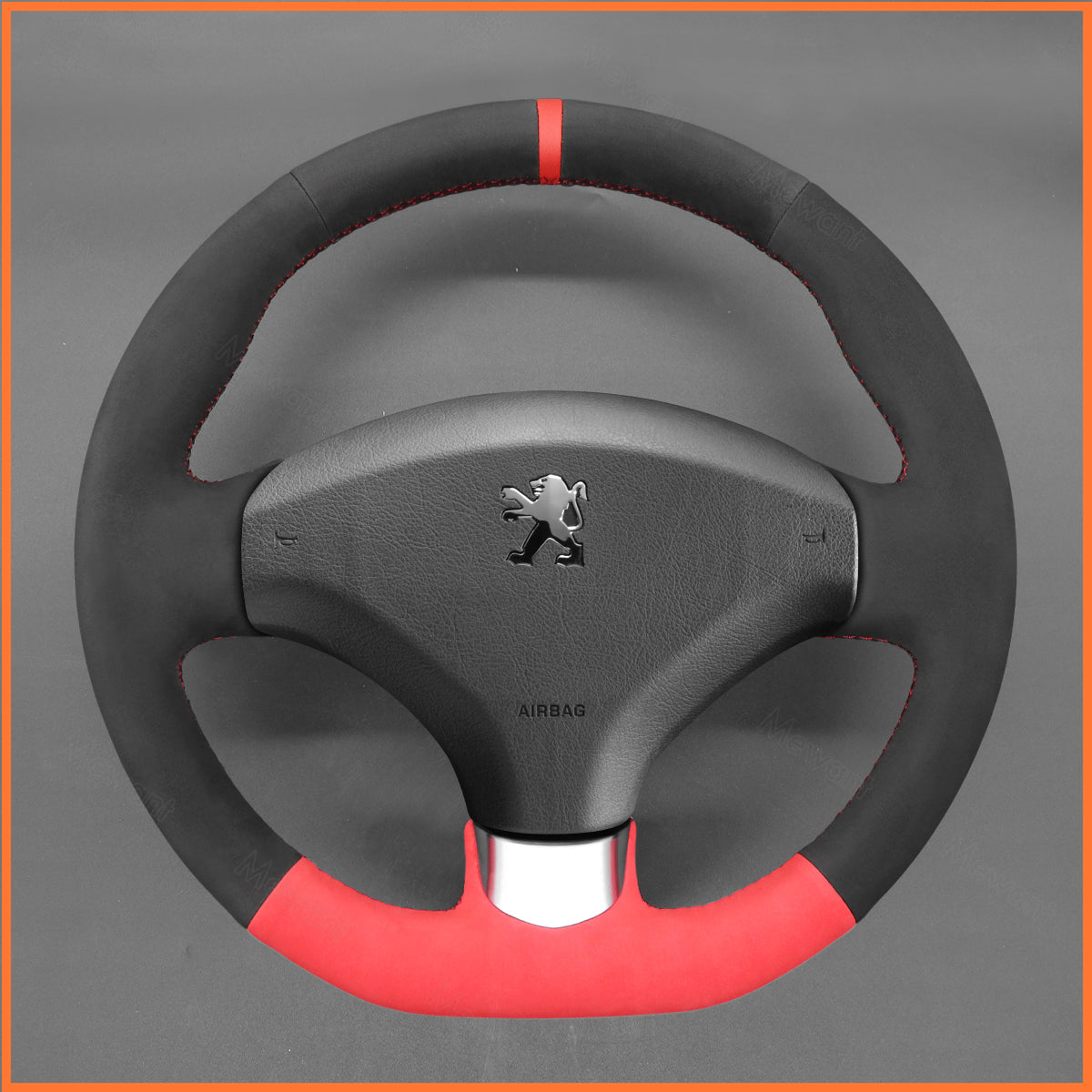 MEWANT Lenkradbezug für Peugeot 308 2007-2013 / 308 CC 2009-2015 / 308 SW 2008-2014 / RCZ 2010-2015 / 3008 2009-2016 / 5008 2009-2017
