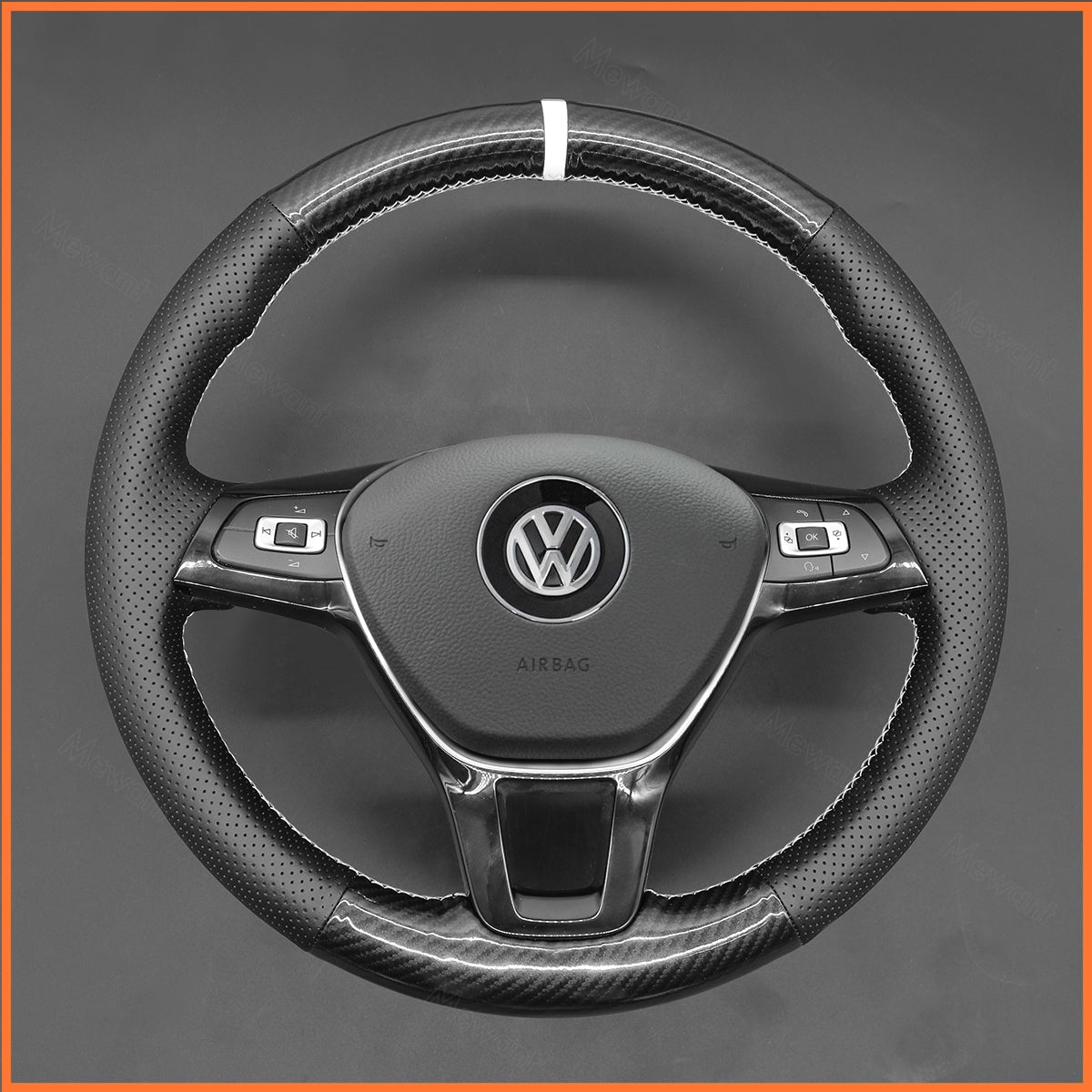 MEWANT steering wheel cover for Volkswagen VW Amarok T6 California T6 Caravelle T6 Kombi T6 Multivan