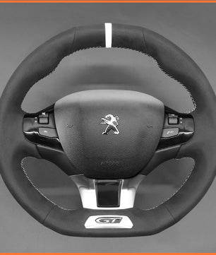 MEWANT Lenkradbezug für Peugeot 208 (GTi/GT Line/GT) / 308 (GT/GTi/GT Line) / 308 SW (GT/GT Line) / 2008 (GT Line) 2015-2019