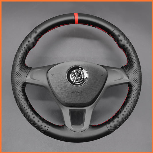 MEWANT Lenkradbezug für VW Amarok / T6 California / T6 Caravelle / T6 Kombi / T6 Multivan / T6 Transporter per Hand Nähen Lenkradschoner