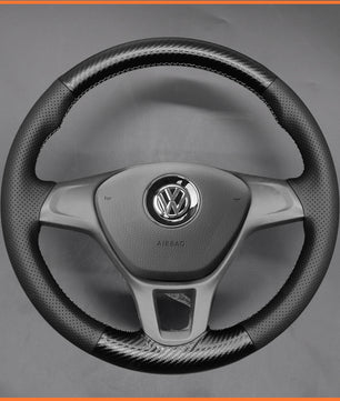 MEWANT Lenkradbezug für VW Amarok / T6 California / T6 Caravelle / T6 Kombi / T6 Multivan / T6 Transporter per Hand Nähen Lenkradschoner
