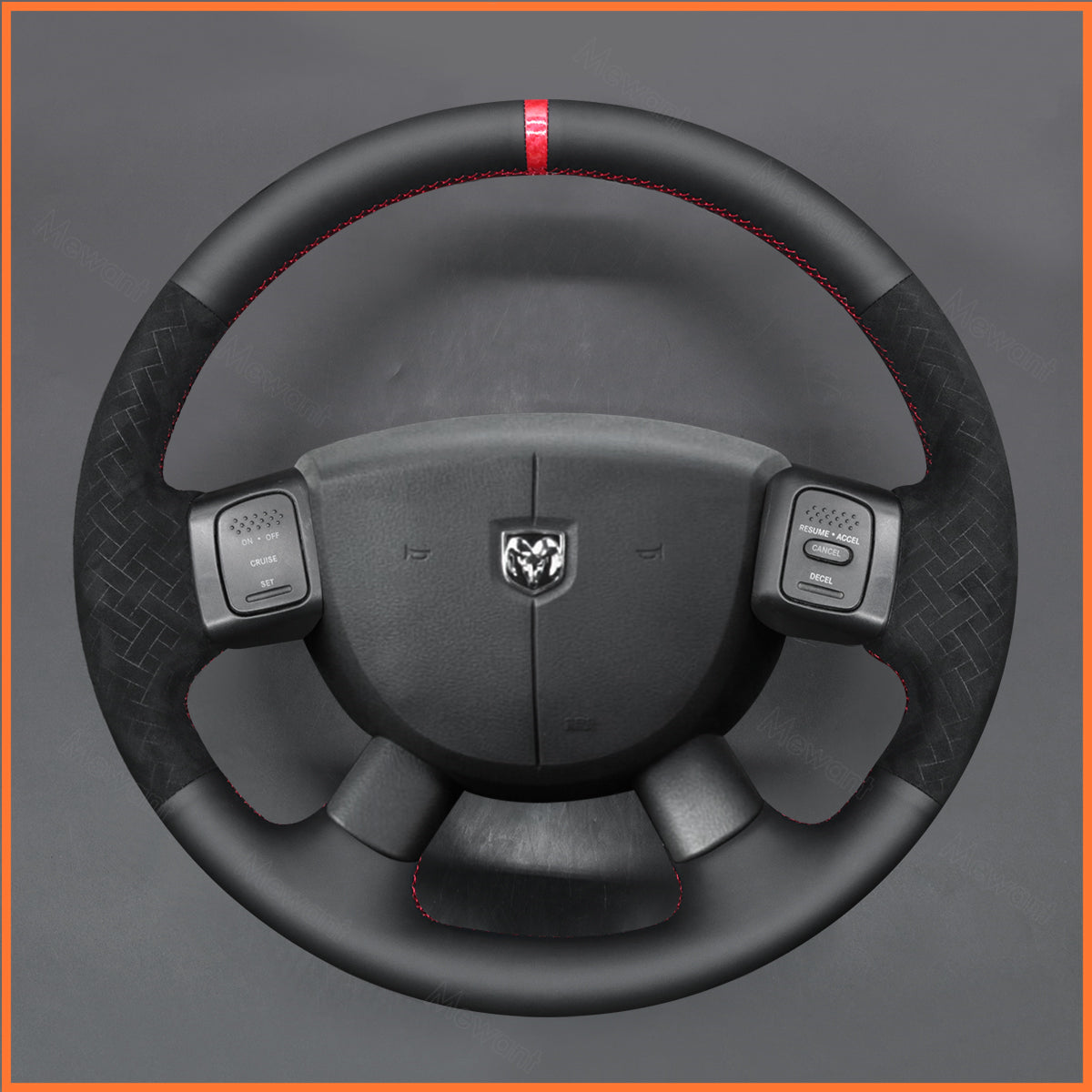 MEWANT Steering Wheel Cover for Dodge Ram 1500 2500 3500 2004-2008 Dodge Ram SRT-10 2004-2006