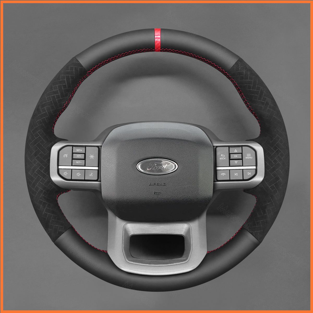 Steering wheel cover for Ford F-150 F150 2021-2024 / F-150 (Lightning) 2022-2024 / F-350 F350 2023-2024 / F-450 F450 2023-2024 / Expedition 2022-2024