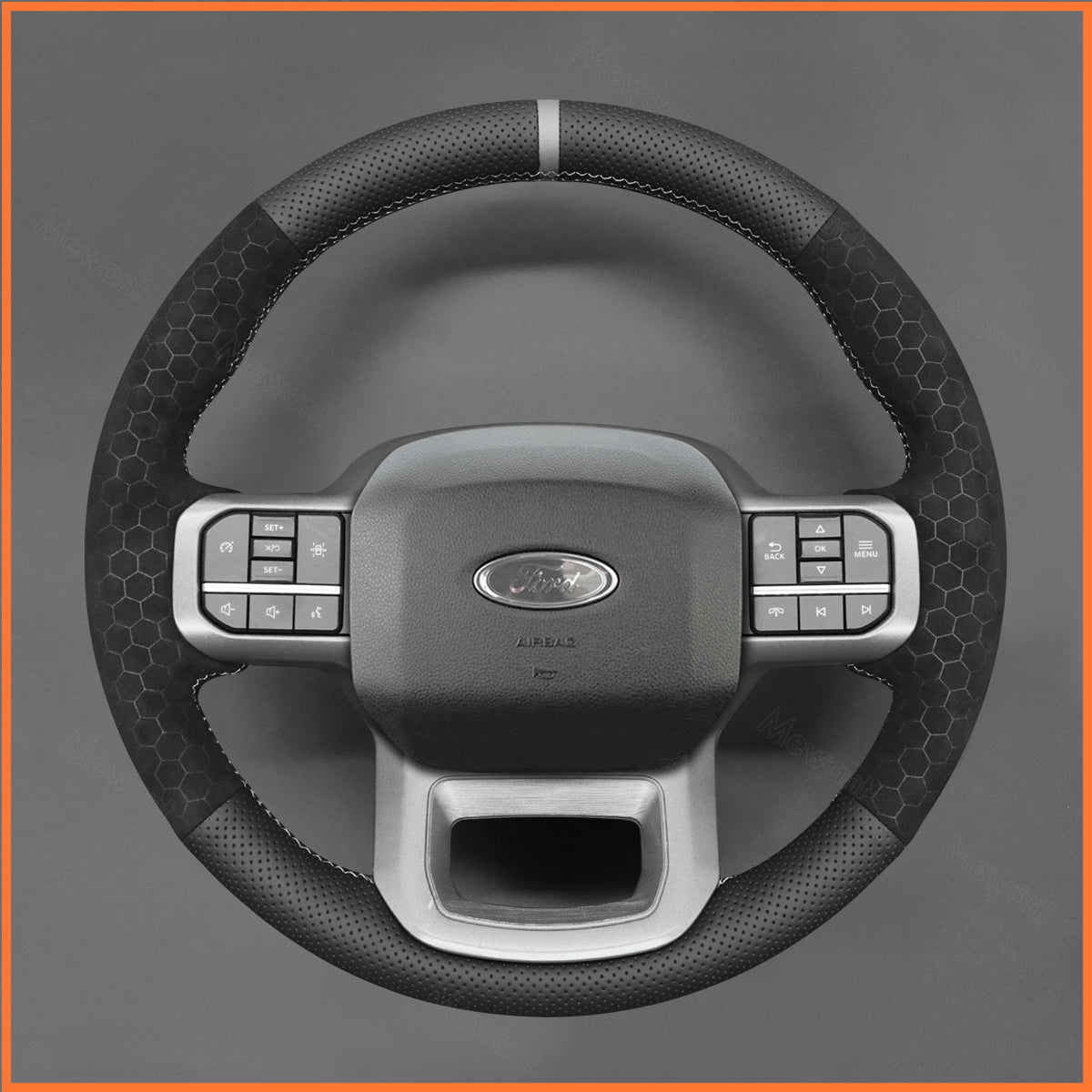 Steering wheel cover for Ford F-150 F150 2021-2024 / F-150 (Lightning) 2022-2024 / F-350 F350 2023-2024 / F-450 F450 2023-2024 / Expedition 2022-2024