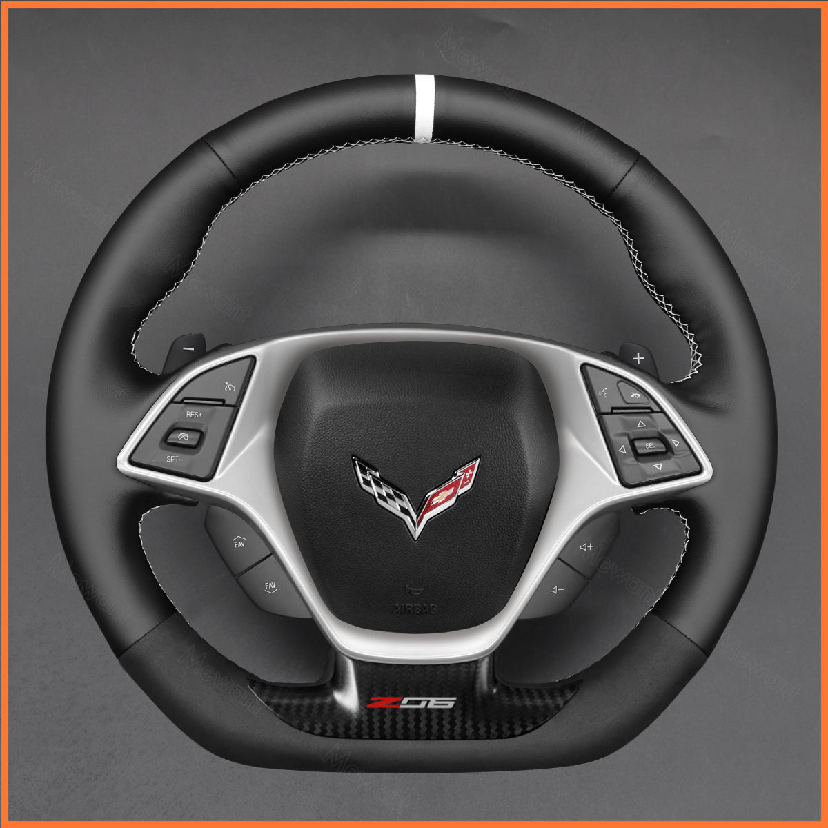 MEWANT Lenkradbezug für Corvette C7 Chevrolet 2014-2015