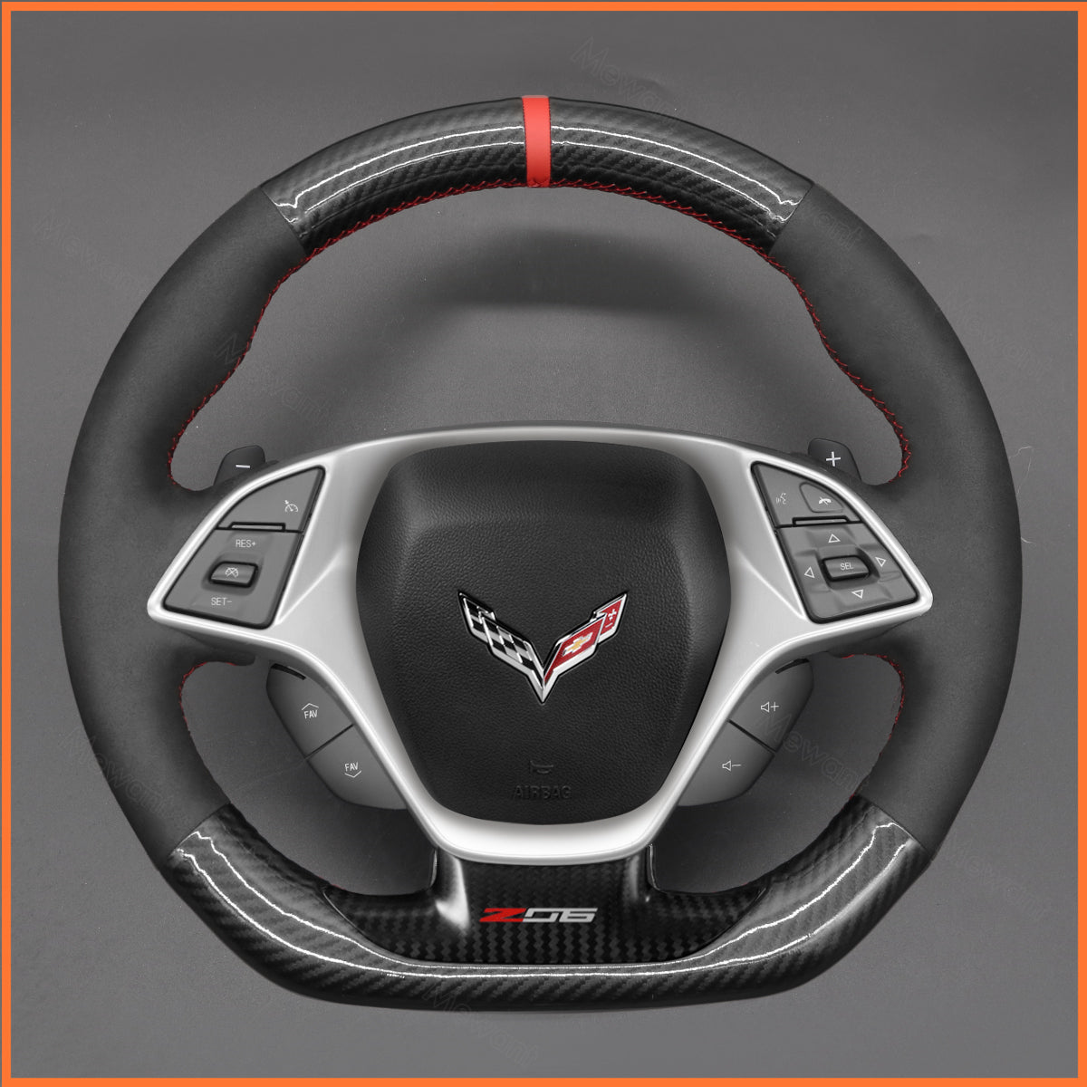MEWANT Lenkradbezug für Corvette C7 Chevrolet 2014-2015