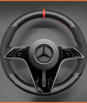 MEWANT steering wheel cover for Benz CLS-Class (C257) E-Class (W213) W214 2021-2023 EQS (V297) GLE-Class S-Class (W223)