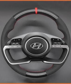 MEWANT steering wheel cover for Hyundai Tucson IV 2021-2022 / i20 III 2020-2022 / Bayon 2021-2022