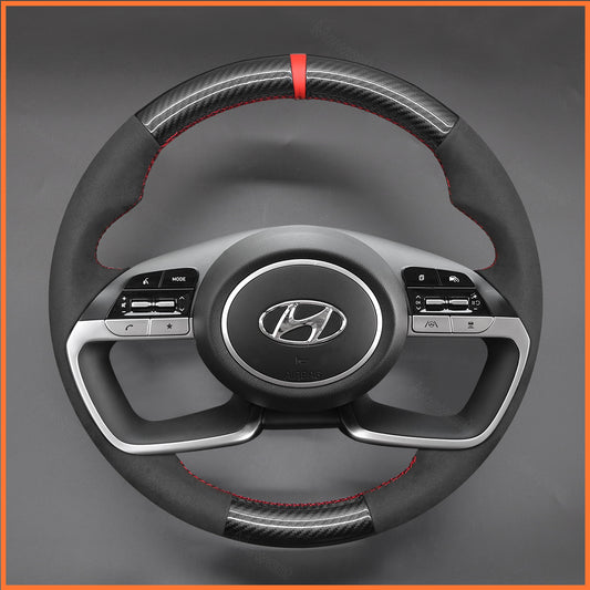 MEWANT steering wheel cover for Hyundai Tucson IV 2021-2022 / i20 III 2020-2022 / Bayon 2021-2022