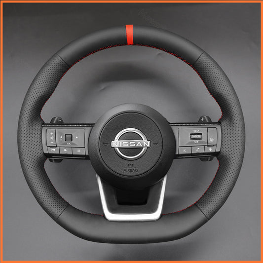 MEWANT Lenkradbezug für Nissan Rogue Pathfinder Qashqai X-Trail 2021-2023 per Hand Nähen Lenkradschone