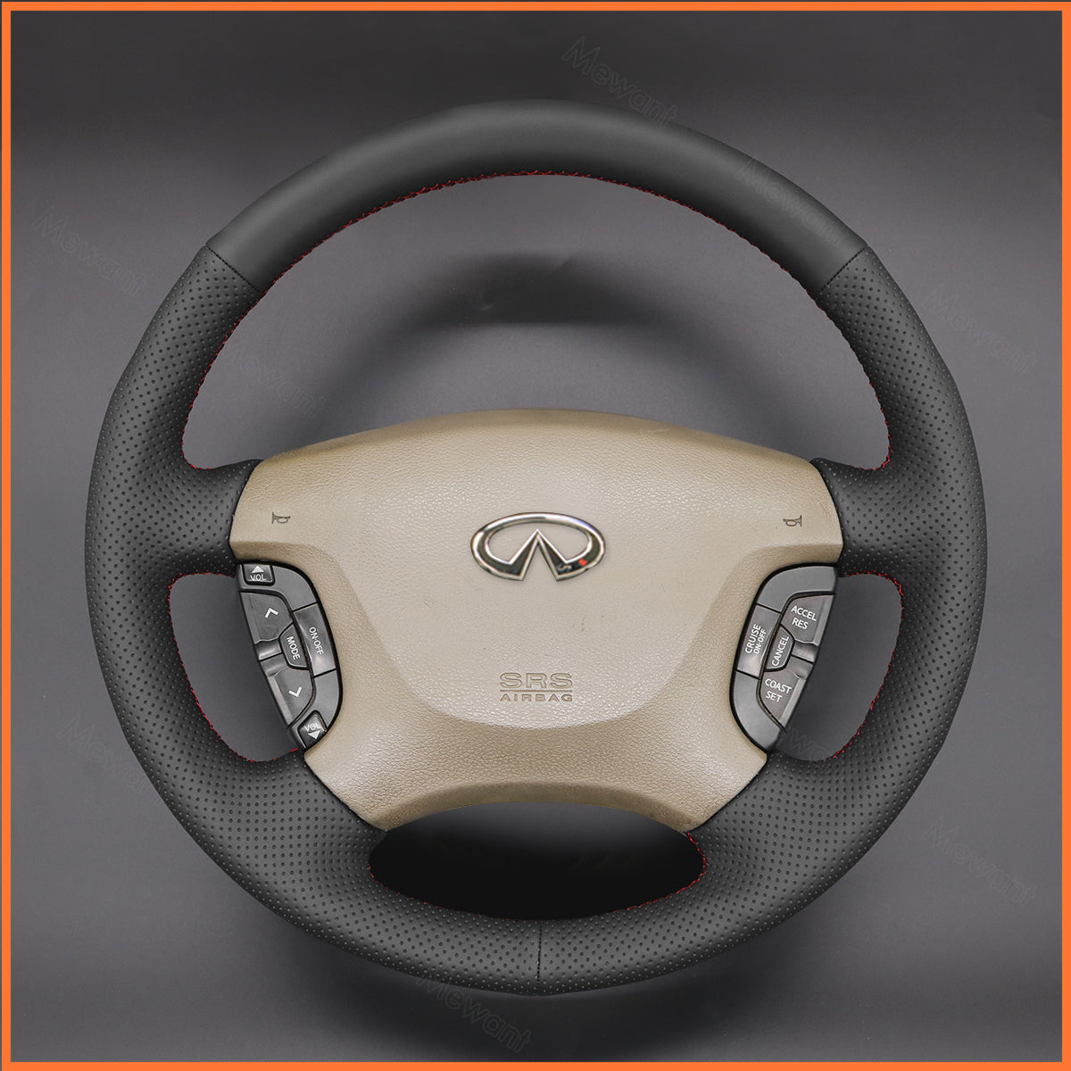 MEWANT Steering Wheel Cover for Nissan Patrol Y61 1997-2015 Nissan Maxima 2000-2003 / Nissan Pathfinder 1996-2004 / Nissan Elgrand E51 2002-2010