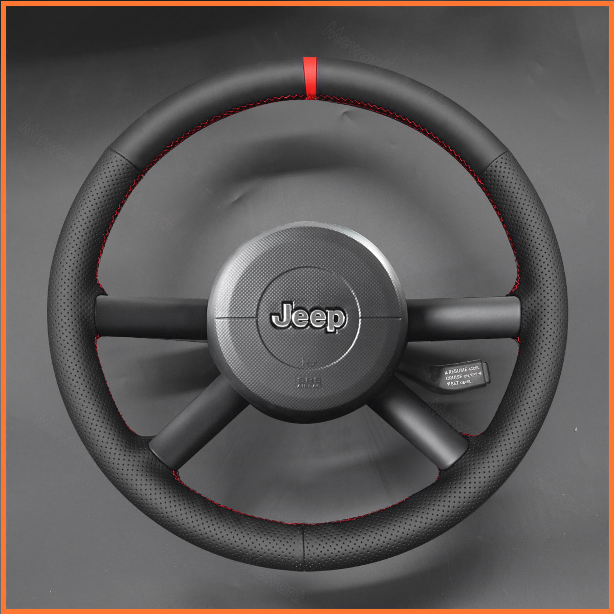 MEWANT Steering Wheel Cover for Jeep Wrangler (JK) 2007-2010