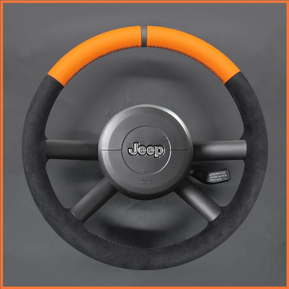 MEWANT Steering Wheel Cover for Jeep Wrangler (JK) 2007-2010